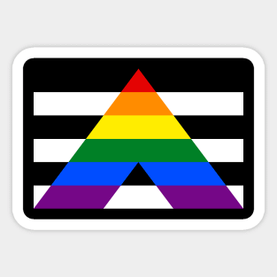 LGBTQ Ally Pride Flag Sticker